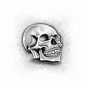 fiery skull tattoo design idea