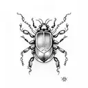 beetle tattoo design idea