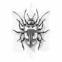 beetle tattoo design idea
