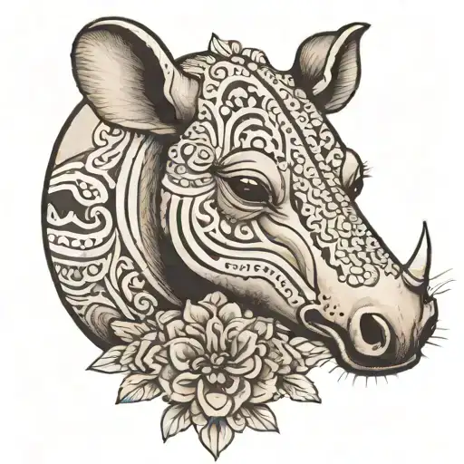 Number 41: Bagooska The Terribly Tired Tapir tattoo design idea