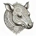 Number 41: Bagooska The Terribly Tired Tapir tattoo design idea