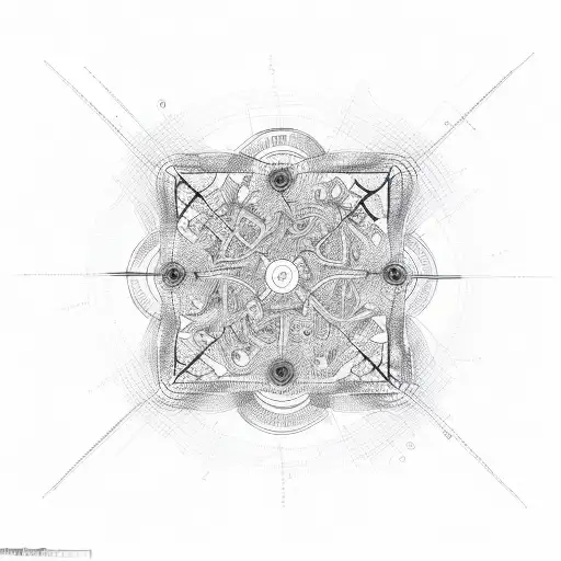A stock market graph intertwined with a psychedelic pattern tattoo design idea