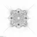 A stock market graph intertwined with a psychedelic pattern tattoo design idea