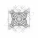 A stock market graph intertwined with a psychedelic pattern tattoo design idea