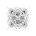 A stock market graph intertwined with a psychedelic pattern tattoo design idea