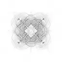 A stock market graph intertwined with a psychedelic pattern tattoo design idea