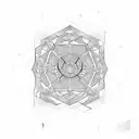 A stock market graph intertwined with a psychedelic pattern tattoo design idea