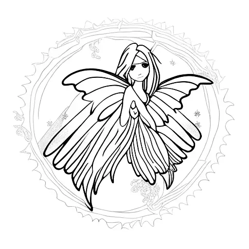 fairy wings tattoo design idea