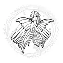 fairy wings tattoo design idea