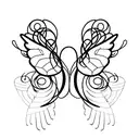 fairy wings tattoo design idea