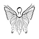 fairy wings tattoo design idea