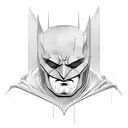 Batman and mini shaunzer beard tattoo design idea