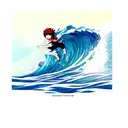 Ocean Wave tattoo design idea