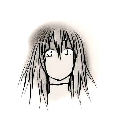anime creepy girl drawing