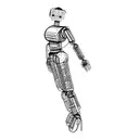 a humanoid robot tattoo design idea