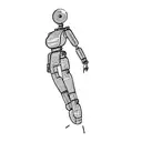 a humanoid robot tattoo design idea