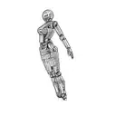 a humanoid robot tattoo design idea