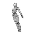 a humanoid robot tattoo design idea