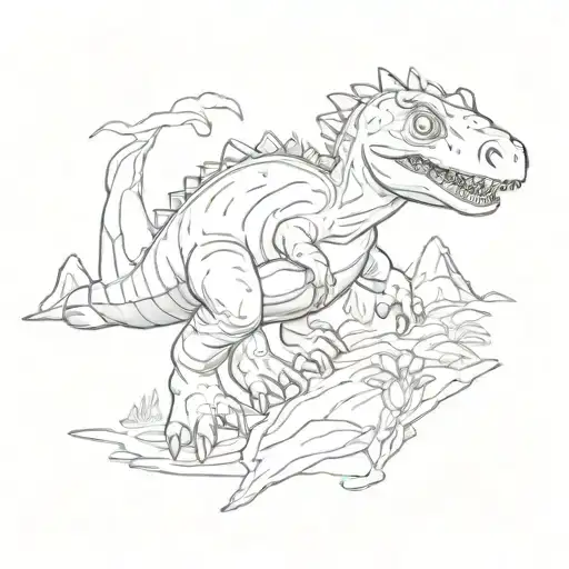 land before time tattoo design idea