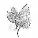 mint leaf tattoo design idea