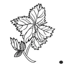 mint leaves tattoo design idea