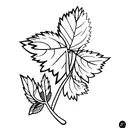 mint leaves tattoo design idea