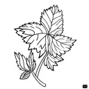 mint leaves tattoo design idea