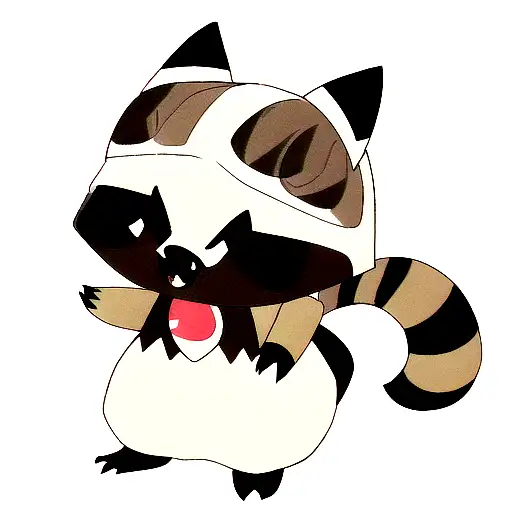 raccoon cubone tattoo design idea