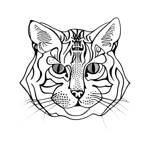 bengal cat tattoo design idea