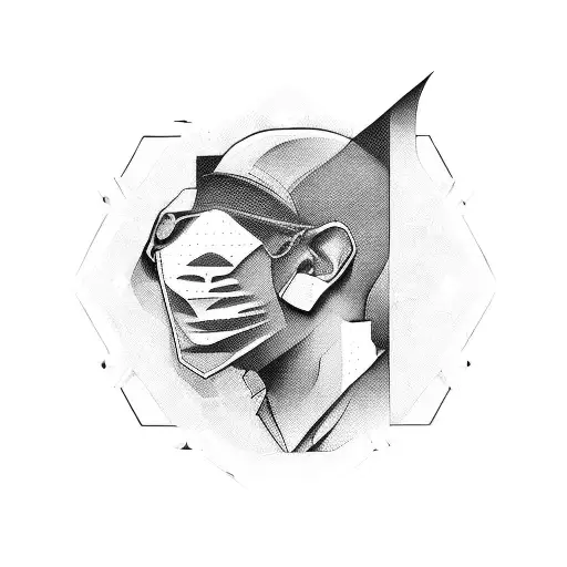  dollars gangsta  tattoo design idea