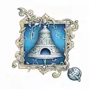 riverside bell tattoo design idea