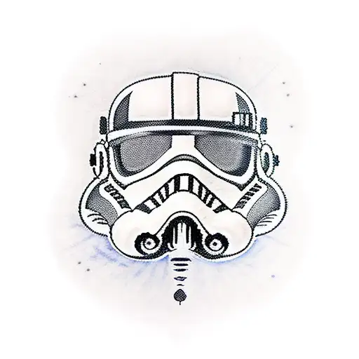 A traditional style tattoo of a Star Wars themed nurse symbolizing the client's occupation as an RN tattoo design idea