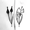 lupin and lily  tattoo design idea