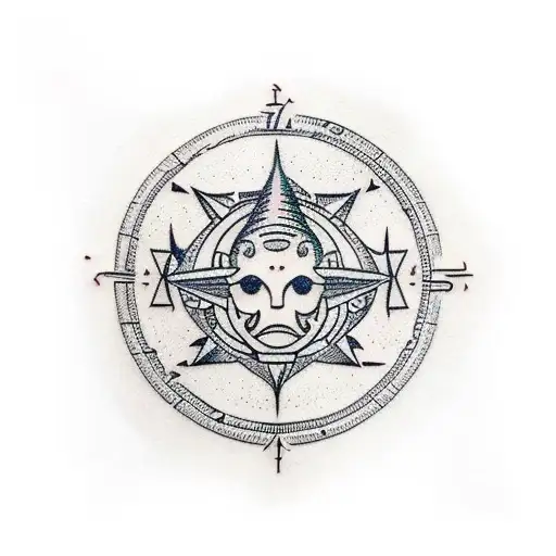 cancer zodiac, water element tattoo design idea