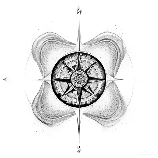 water, intuitive, cancer, compass tattoo design idea