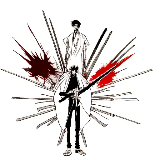 bleach ichigo sword  tattoo design idea