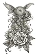 A design centered on the word Enough tattoo design idea