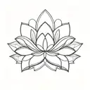 broad leaf lotus, abstract tattoo design idea
