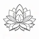 broad leaf lotus, abstract tattoo design idea