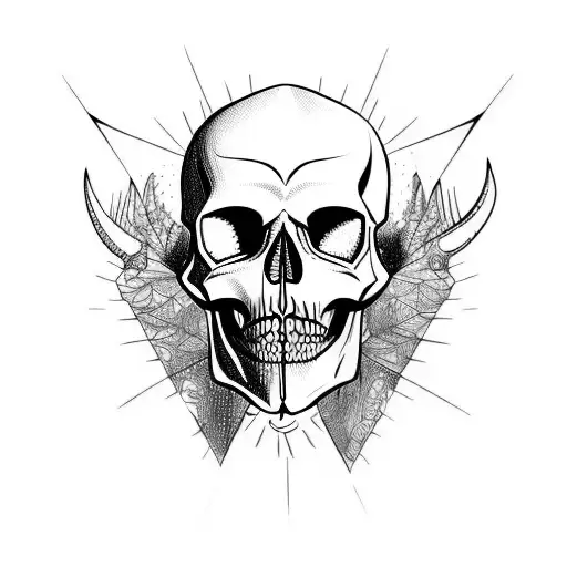 freedom skull animal tattoo design idea