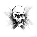 freedom skull masculine animal tattoo design idea