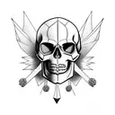 freedom skull masculine animal tattoo design idea