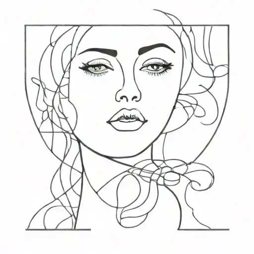 Line Work Tattoo inspired by "She's always a woman" by Billy Joel tattoo design idea