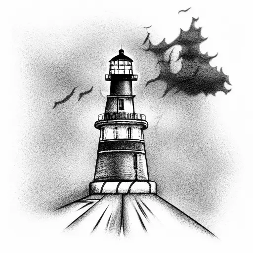 Lighthouse tattoo design idea