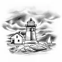 Lighthouse tattoo design idea