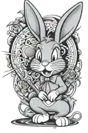 bugs bunny rabbit tattoo design idea