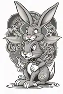 bugs bunny rabbit tattoo design idea