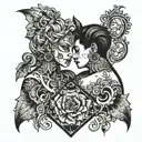 soulmate, love, tattoo design idea