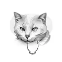 Cat Begemot from "Master and Margarita" Bulgakov tattoo design idea