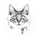 Cat Begemot from "Master and Margarita" Bulgakov tattoo design idea